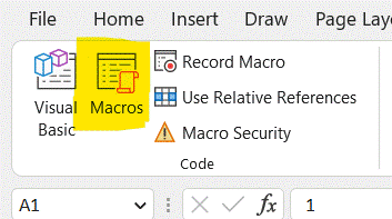 کد های ایجاد شده توسط اکسل در زمان ضبط ماکرو Macro Record
